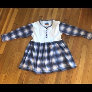 UNIF waffle weave and cotton plaid dress